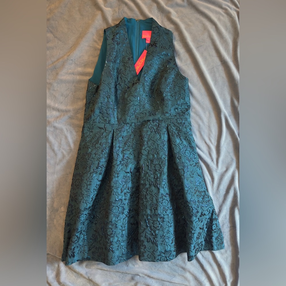 NWT Lilly Pulitzer Tanlee Floral Brocade Dress SIZE 16